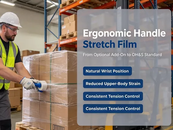 Film étirable à poignée ergonomique : module complémentaire en option ou nouvelle norme de SST pour les opérations d'entrepôt ?